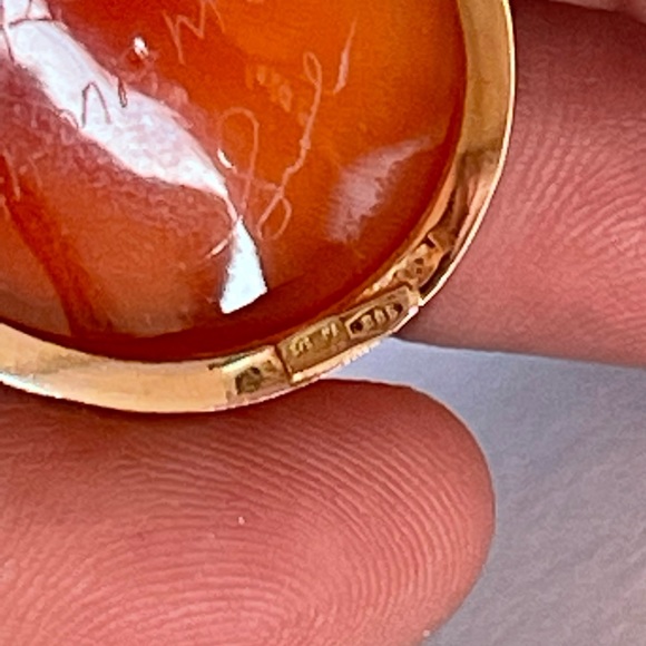 Authentic cameo brooch or  pendant 14 k gold - Picture 6 of 13